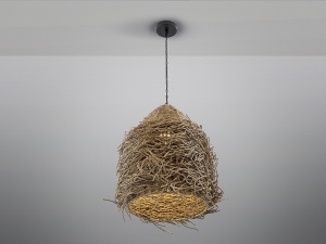 PENDUL MAUI, 55 CM, NEGRU/NATURAL, DIN METAL SI FRANGHIE, STIL MODERN - Img 5