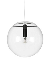 PENDUL SANDRA 30, NEGRU/TRANSPARENT, DIN METAL SI STICLA, STIL MODERN