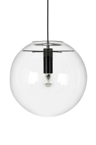 PENDUL SANDRA 35, NEGRU/TRANSPARENT, DIN METAL SI STICLA, STIL MODERN