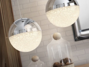 PENDUL SPHERE, 12 CM, CROM, DIN METAL SI POLICARBONAT, STIL MODERN - Img 4