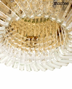 PLAFONIERA BALUNA 50 GOLD, CONFECTIONATA DIN STICLA SI METAL, STIL MODERN - Img 3