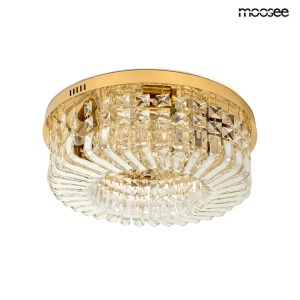 PLAFONIERA BALUNA 80 GOLD, CONFECTIONATA DIN METAL SI STICLA, STIL MODERN