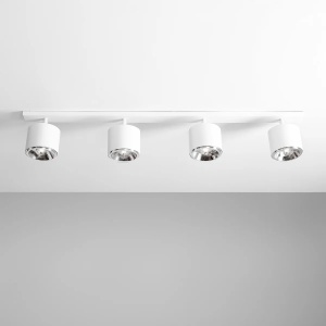 PLAFONIERA BOT, 4 BRATE, 15,5 CM, ALBA, DIN METAL, STIL MODERN