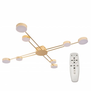 PLAFONIERA GOLD 8 LED, APP524-8C, 91x91 cm, AURIU, DIN OTEL DE INALTA CALITATE, STIL MODERN, TU
