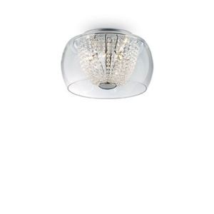 PLAFONIERA MODERN CU CRISTAL, AUDI-61 PL6, CHROME, IDEAL LUX