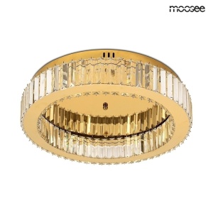 PLAFONIERA MOOSEE BORRA GOLD, REALIZATA DIN METAL SI STICLA, STIL MODERN