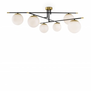PLAFONIERA NOSTALGIA MOD048CL-06G , DIN METAL SI STICLA, STIL CLASIC, MAYTONI