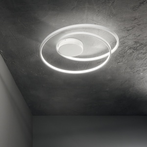 PLAFONIERA OZ PL DALI/PUSH, ALB, DIN METAL, STIL MODERN - Img 2