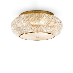 PLAFONIERA PASHA' PL10, AURIU, DIN CRISTAL, STIL MODERN