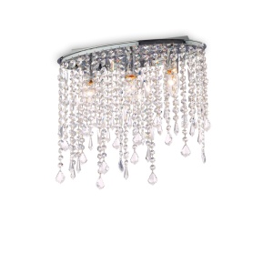 PLAFONIERA RAIN PL3, CROM, DIN CRISTAL, STIL MODERN