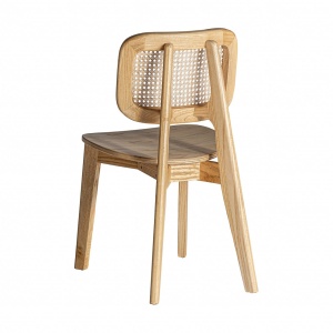 SCAUN ALORA REF. 29589, CULOARE NATURALA, STIL SCANDINAV, DIN LEMN MASIV DE ULM SI RATAN, VIC - Img 4