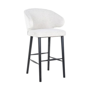 SCAUN DE BAR INDIGO WHITE BOUCLEE, S4496, CONFECTIONAT DIN METAL, SPUMA SI 100% POLIESTER, RICHMOND INTERIORS