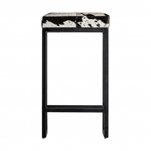 SCAUN DE BAR WAUKUN REF. 29482, DIN METAL SI PIELE NATURALA, STIL VINTAGE, VIC