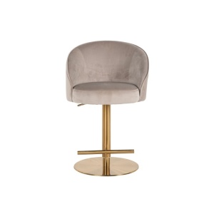 SCAUN DE BAR ZABI KAKI/AURIU, CONFECTIONAT DIN 100% POLIESTER, METAL SI LEMN, STIL MODERN RICHMOND INTERIORS - Img 2
