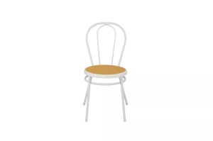 SCAUN DINING, ALB/NATURAL, DIN METAL, ARTIM GROUP SELECTION - Img 4
