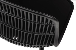 SCAUN DINING/TERASA BASKET, NEGRU, DIN POLIPROPILENA SI METAL, STIL MODERN - Img 6
