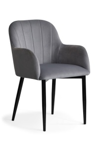 SCAUN DINING TULIP GRI/NEGRU - DESIGN MODERN