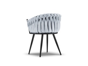 SCAUN EXCLUSIVIST SHIRLEY LIGHT BLUE, TAPITERIE DIN CATIFEA SI NEGRU, STIL MODERN, ARTIM GROUP SELECTION - Img 2