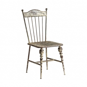 SCAUN OLBIA REF. 25236, GRI, STIL VINTAGE, DIN FIER, VIC