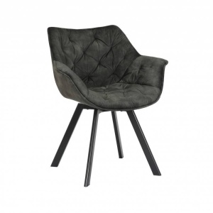 SCAUN ROTATIV, DUTCH COMFORT, VERDE INCHIS, MICROFIBRA(CATIFEA) SI METAL - Img 4