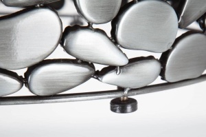 SET 2 MASUTE, STONE MOSAIC, DIN LEMN SI METAL, COD 41384, DESIGN MODERN - Img 2