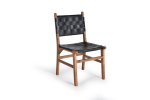 SET 2 SCAUNE 1219, MARO/NEGRU, DIN PIELE SI LEMN DE ACACIA, STIL INDUSTRIAL G&C