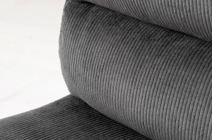 SET 2 SCAUNE BAR, COMFORT GRI, METAL SI TEXTIL FOARTE FIN CATIFEA - Img 4