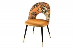 SET 2 SCAUNE DINING, BOUTIQUE, DIN CATIFEA SI METAL, GALBEN/NEGRU, ARTIM GROUP SELECTION