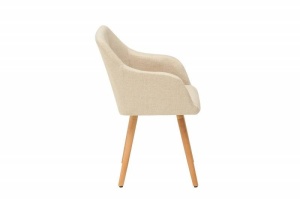 SET 2 SCAUNE, TEXTIL BEJ, SCANDINAVIA, DESIGN SCANDINAV - Img 3
