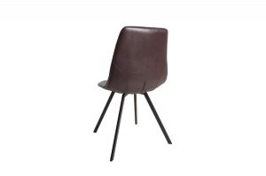 SET 4 SCAUNE, AMSTERDAM, PIELE ECO, MARO, DESIGN RETRO VINTAGE - Img 4