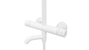 SET DE DUS REA LUNGO CU TERMOSTAT, ALB MAT, DIN ALAMA, CALITATE SUPERIOARA - Img 3