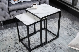 SET MASUTE DE CAFEA, ELEGANCE 40/35CM, DIN STICLA CU EFECT DE MARMURA, COD 42176