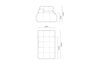 SEZLONG BELLIS, STANGA, 94 CM, DIVERSE CULORI SI MATERIALE, DESIGN DEOSEBIT - Img 21