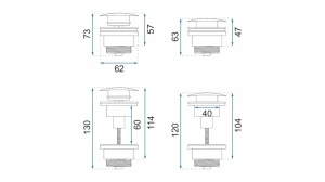 SIFON LAVOAR REA UNIVERSAL, CU DOP TIP CLICK CLACK, AURIU MAT, DIN ALAMA, CALITATE SUPERIOARA - Img 4