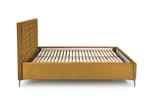 TABLIE PAT, MODULO W2 160, GALBEN MUSTAR, MONOLIT 48, TAPITATA IN CATIFEA - Img 4