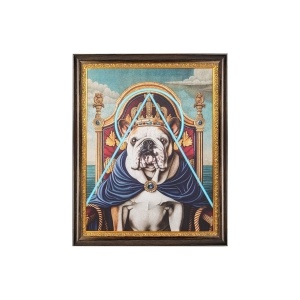 TABLOU BULLDOG NEON, ILUMINAT CU LED, 80x100 cm