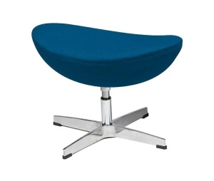 TABURET PENTRU FOTOLIUL EGG CLASSIC, ALBASTRU 35/CROM, STIL MODERN