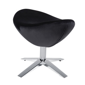 TABURET-SUPORT NEGRU PENTRU PICIOARE EGG SZEROKI VELVET STIL MODERN B2