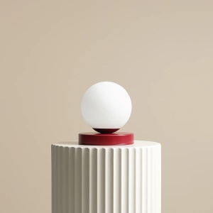 VEIOZA BALL S, 17 CM, ROSIE, DIN STICLA SI METAL, STIL MODERN - Img 3