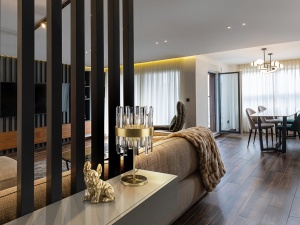 VEIOZA GRACE, 50 CM, AURIU/TRANSPARENT, DIN METAL SI STICLA, STIL MODERN - Img 2