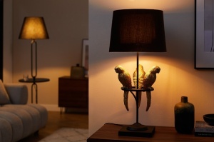 VEIOZA WILDLIFE 75CM, DIN METAL SI ABAJUR, COD 44355, AURIU/NEGRU, DESIGN MODERN