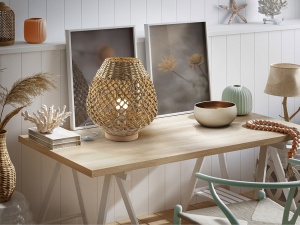 VEIOZA YAIZA, 36 CM, NATURAL, DIN METAL SI LEMN, STIL MODERN