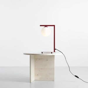 VEIOZA ZAC, 39 CM, ROSIE, DIN STICLA SI METAL, STIL MODERN - Img 3