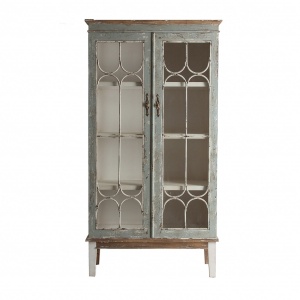 VITRINA AKRI REF. 27344, DIN LEMN, MDF SI STICLA, STIL VINTAGE, VIC