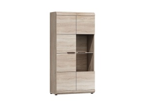 VITRINA LIVING CU LED LINK STEJAR SONOMA - DESIGN MODERN