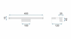 APLICA LED BAIE APP368-1W, 40 cm, CROM, DIN METAL CROMAT, STIL MODERN, TU - Img 7