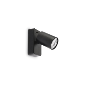 APLICA RUDY AP1 ROUND, NEGRU, DIN ALUMINIU, STIL MODERN