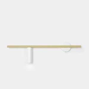 APLICA TREVO, 17 CM, ALB/ALAMA, DIN METAL, STIL MODERN