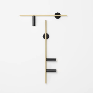 APLICA TREVO, 17 CM, NEGRU/ALAMA, DIN METAL, STIL MODERN - Img 3