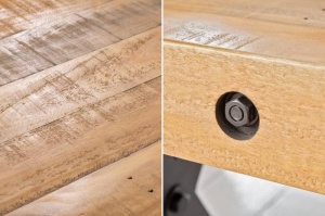 BANCA, THOR 200CM, DIN LEMN MASIV DE PIN, DESIGN INDUSTRIAL - Img 4